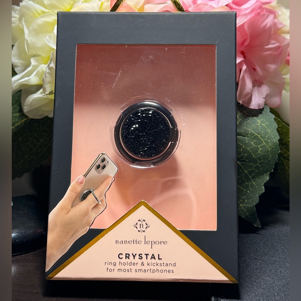 CRYSTAL PHONE RING HOLDER & KICKSTAND
